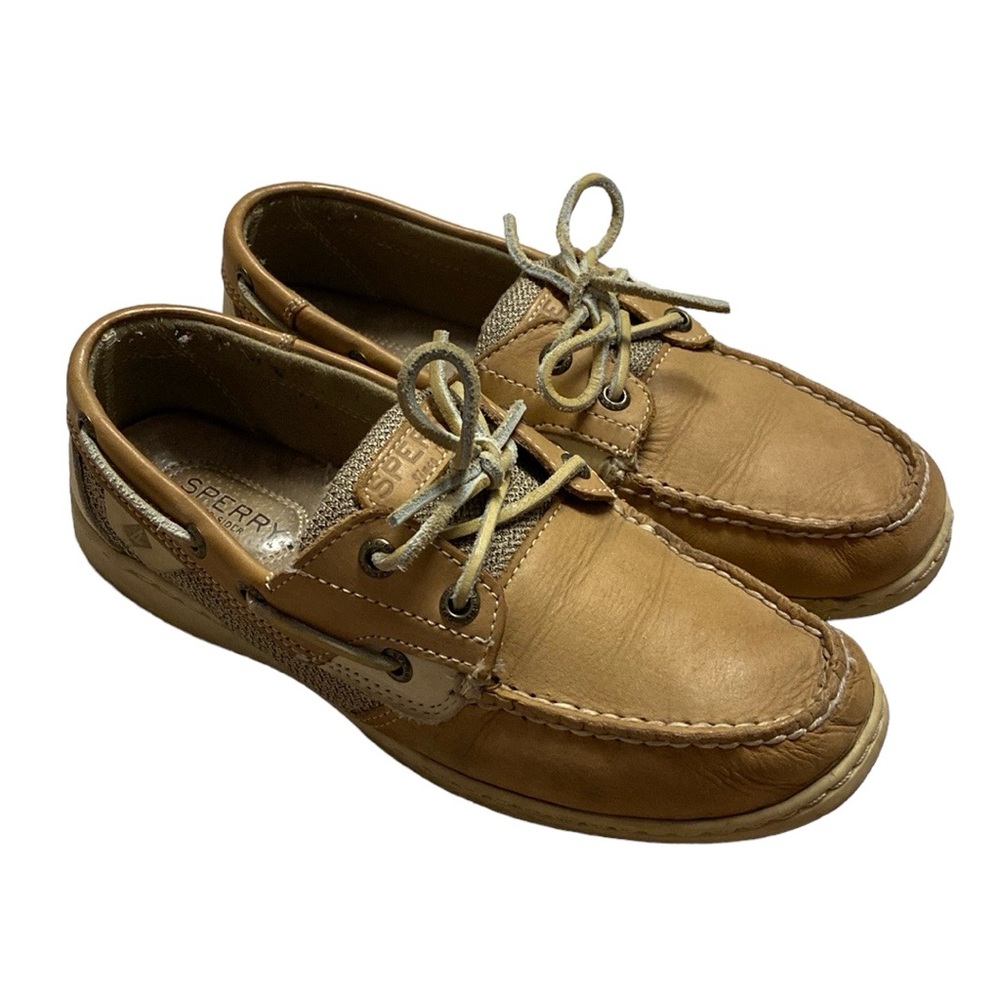 Sperry Top-Sider Tan Boat Shoes Women's Bluefish 2-Eye Boat Shoe 7W